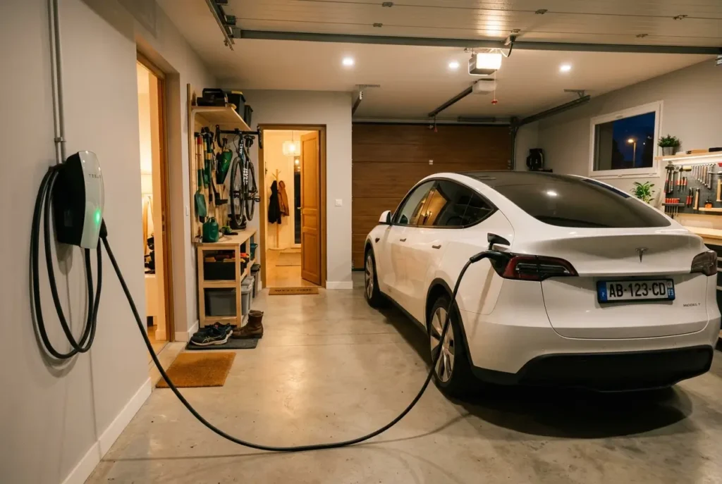 instalaltion d'une borne de recharche électrique voiture nieul le dolent vendee